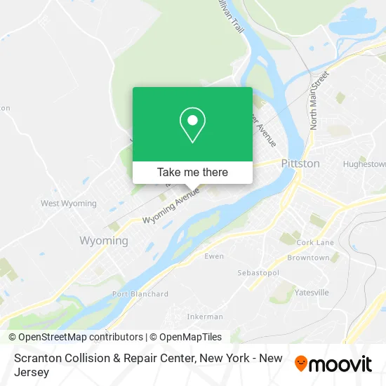 Scranton Collision & Repair Center map