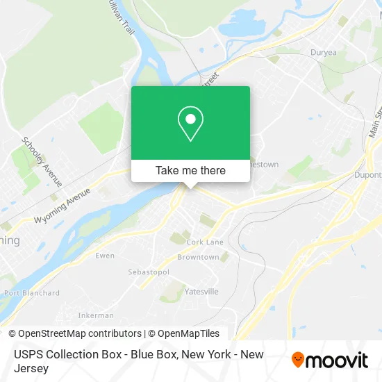 USPS Collection Box - Blue Box map