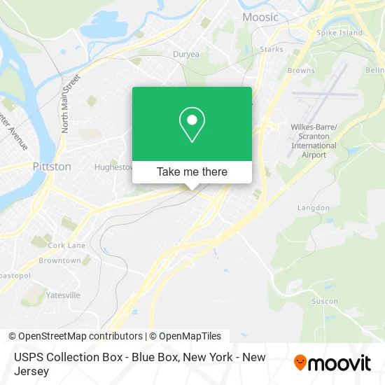 Mapa de USPS Collection Box - Blue Box