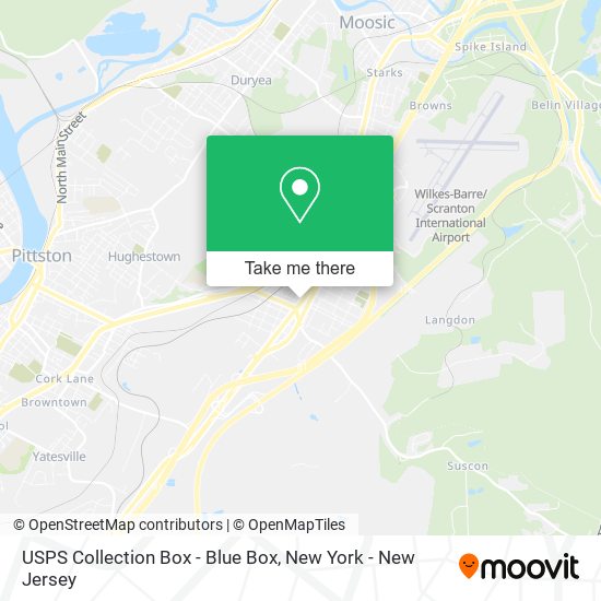 Mapa de USPS Collection Box - Blue Box