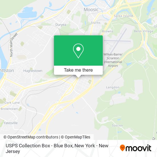 Mapa de USPS Collection Box - Blue Box