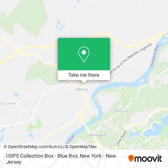 USPS Collection Box - Blue Box map
