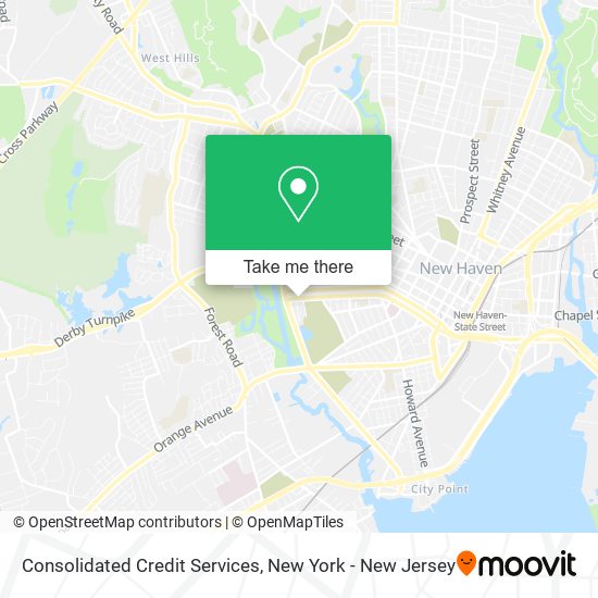 Mapa de Consolidated Credit Services