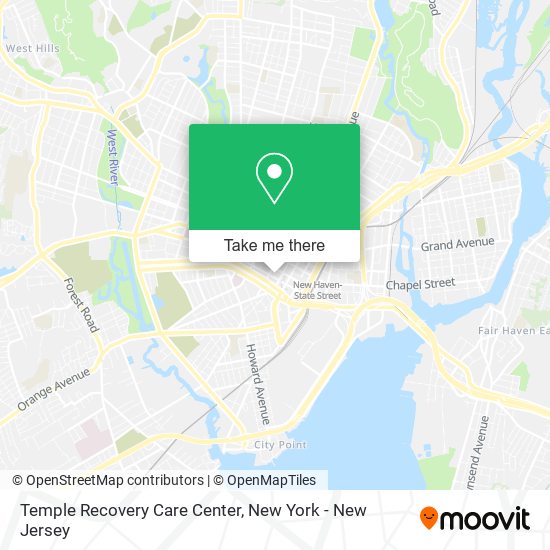 Temple Recovery Care Center map