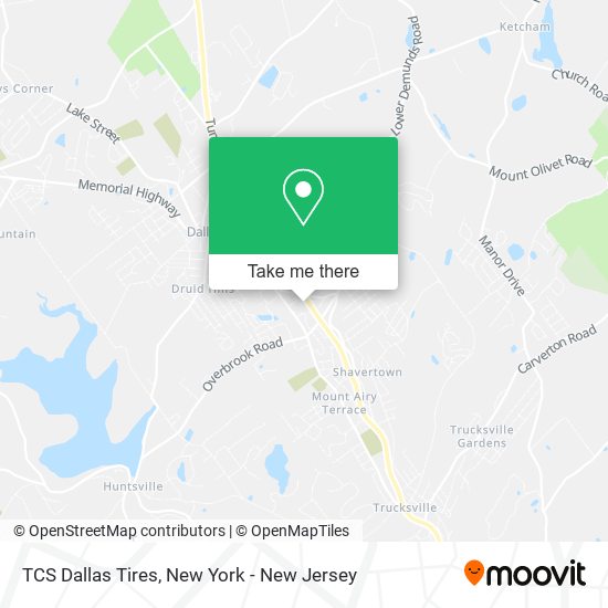 TCS Dallas Tires map