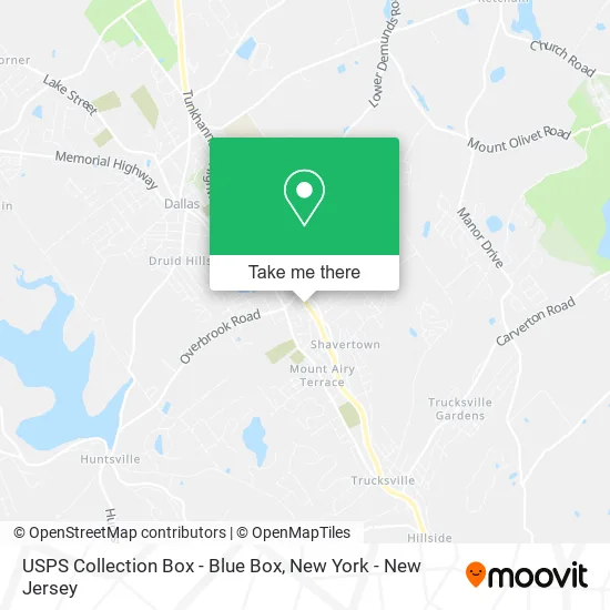 USPS Collection Box - Blue Box map