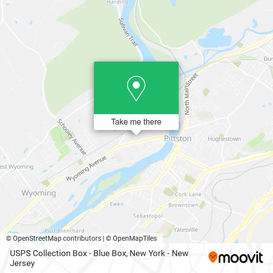USPS Collection Box - Blue Box map