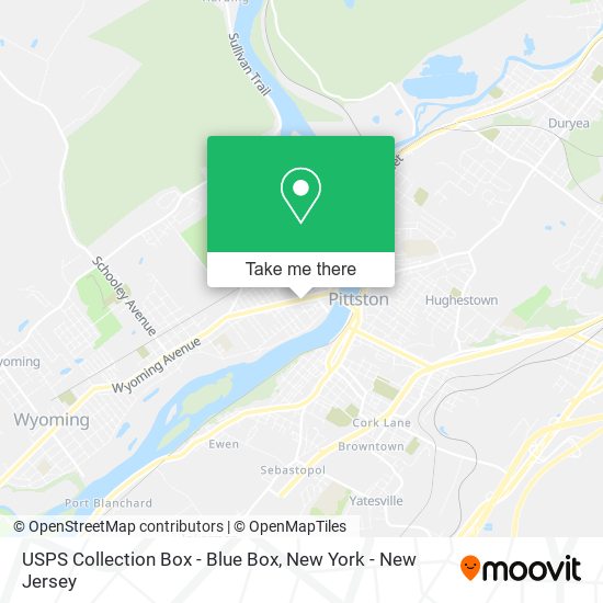 USPS Collection Box - Blue Box map