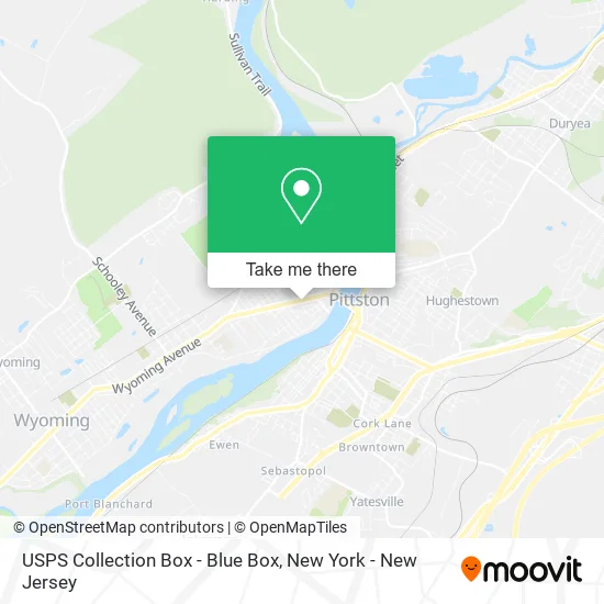 USPS Collection Box - Blue Box map