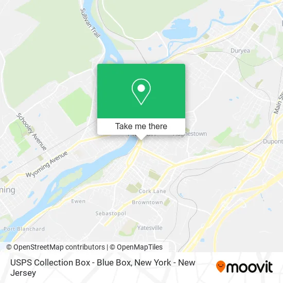 USPS Collection Box - Blue Box map