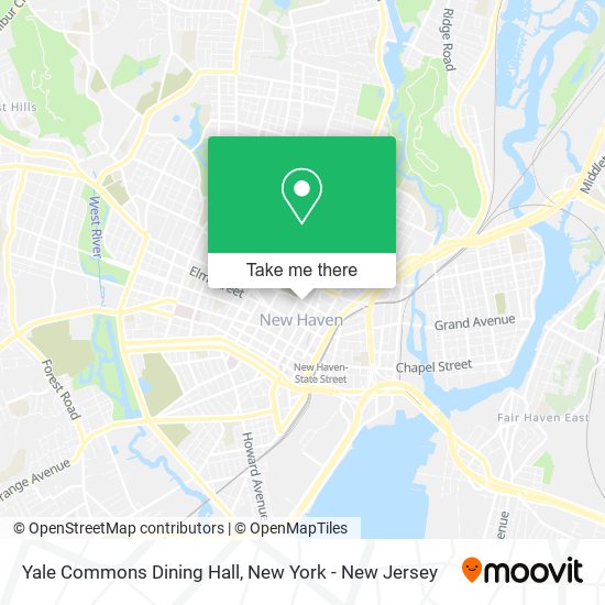 Mapa de Yale Commons Dining Hall