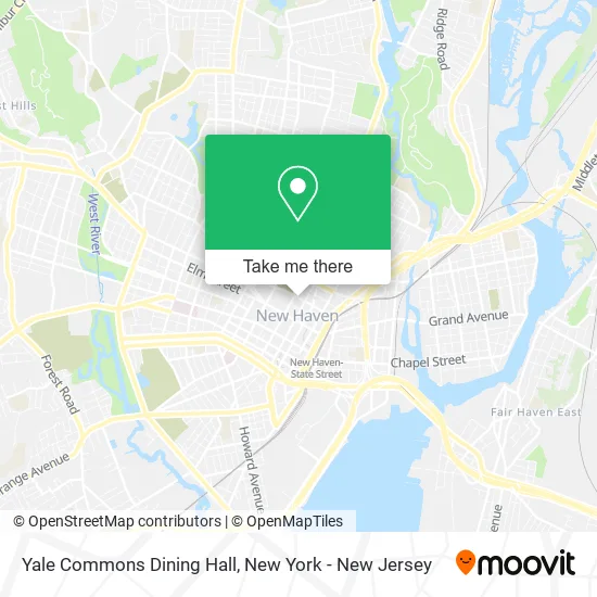 Yale Commons Dining Hall map