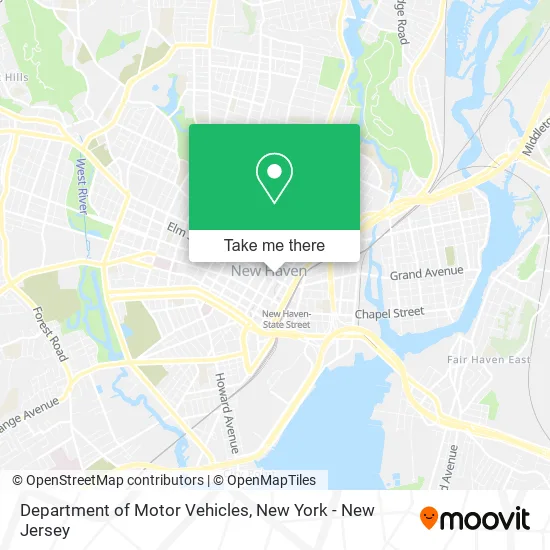 Department of Motor Vehicles map