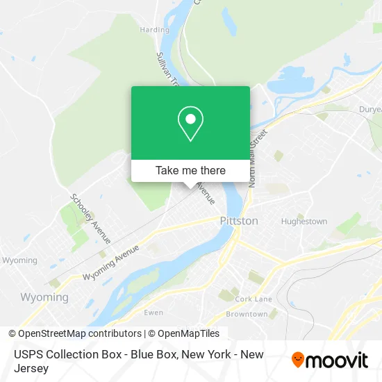 USPS Collection Box - Blue Box map