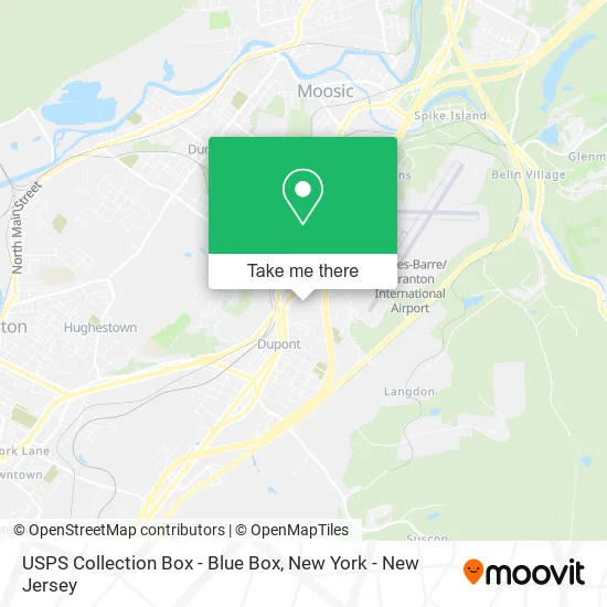 USPS Collection Box - Blue Box map