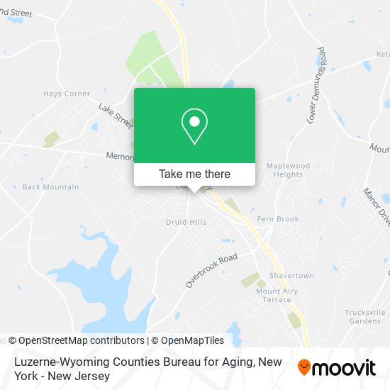 Mapa de Luzerne-Wyoming Counties Bureau for Aging