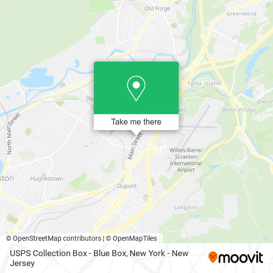 USPS Collection Box - Blue Box map