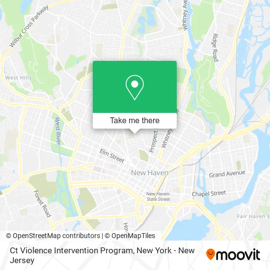 Ct Violence Intervention Program map
