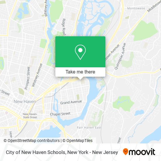 City of New Haven Schools map