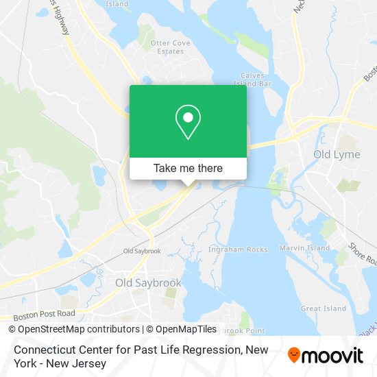 Mapa de Connecticut Center for Past Life Regression