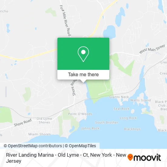 River Landing Marina - Old Lyme - Ct map