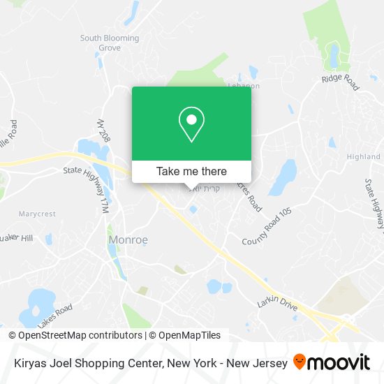 Mapa de Kiryas Joel Shopping Center