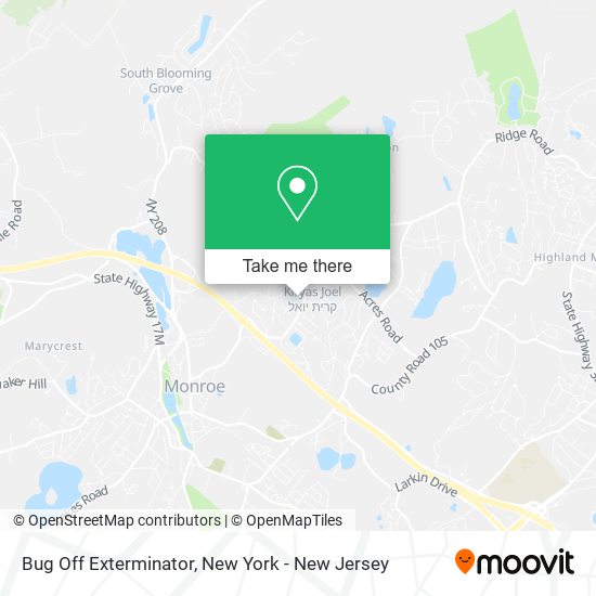 Mapa de Bug Off Exterminator