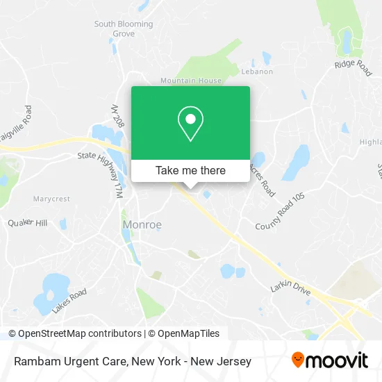 Rambam Urgent Care map