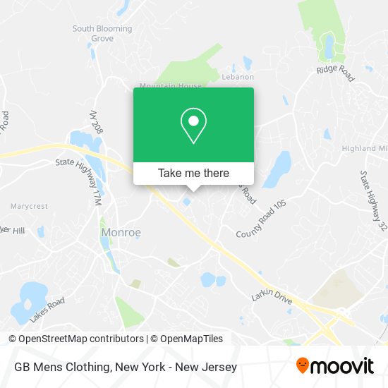 GB Mens Clothing map