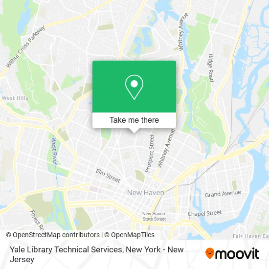 Yale Library Technical Services map