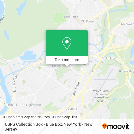 USPS Collection Box - Blue Box map