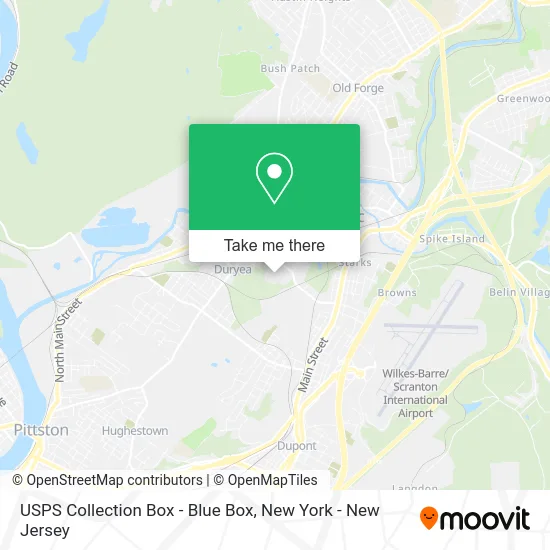USPS Collection Box - Blue Box map