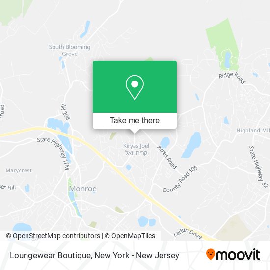 Mapa de Loungewear Boutique