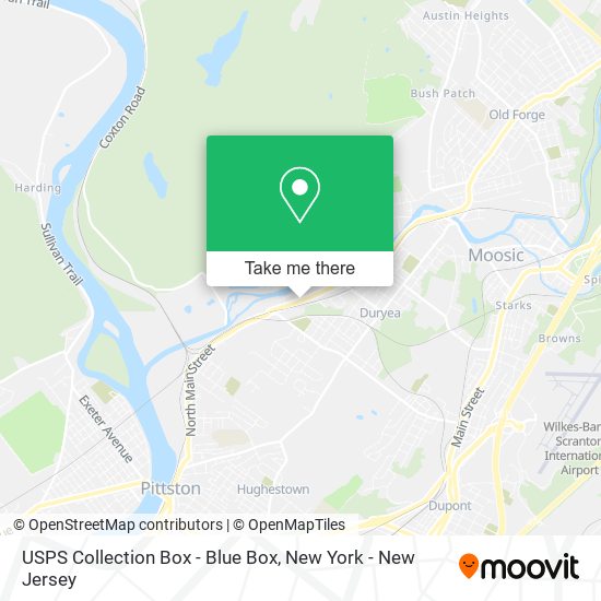 USPS Collection Box - Blue Box map
