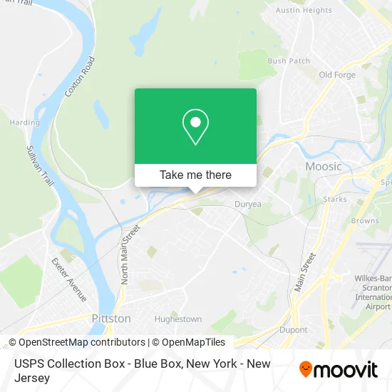 USPS Collection Box - Blue Box map