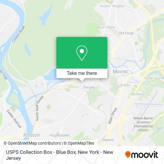 Mapa de USPS Collection Box - Blue Box