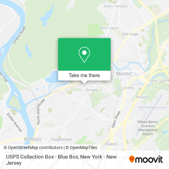 Mapa de USPS Collection Box - Blue Box