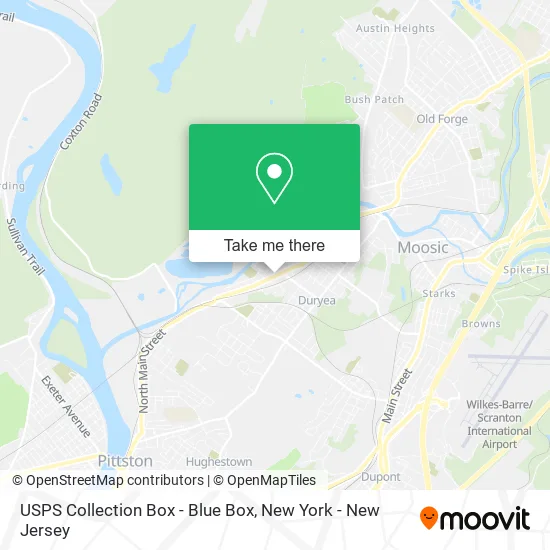USPS Collection Box - Blue Box map