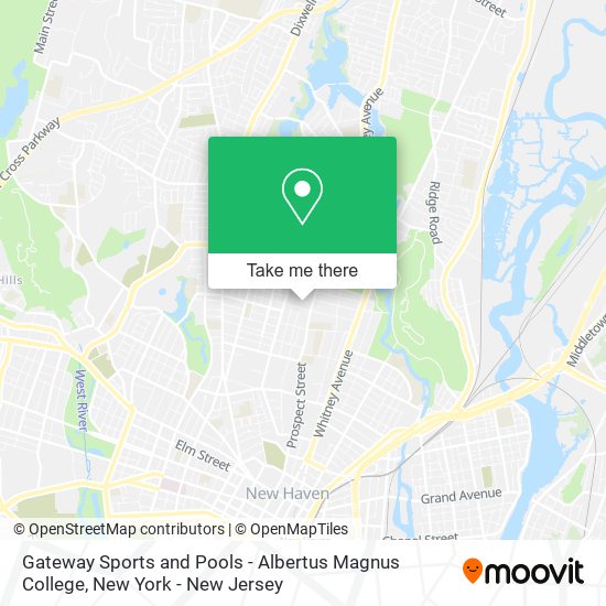 Gateway Sports and Pools - Albertus Magnus College map
