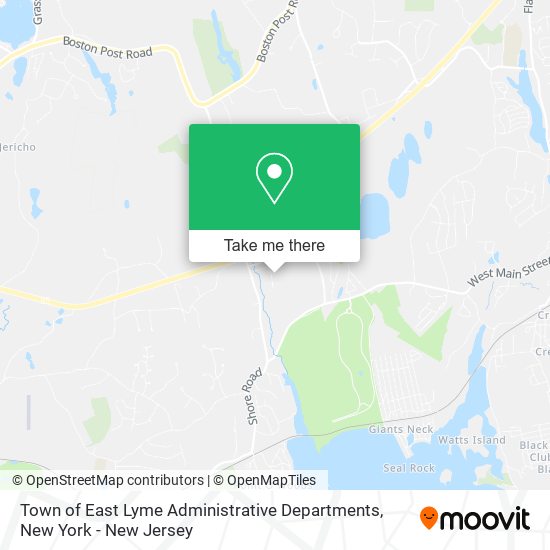 Mapa de Town of East Lyme Administrative Departments