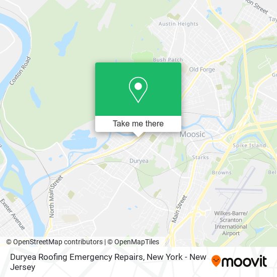 Mapa de Duryea Roofing Emergency Repairs
