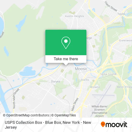 USPS Collection Box - Blue Box map