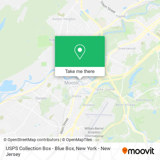 USPS Collection Box - Blue Box map