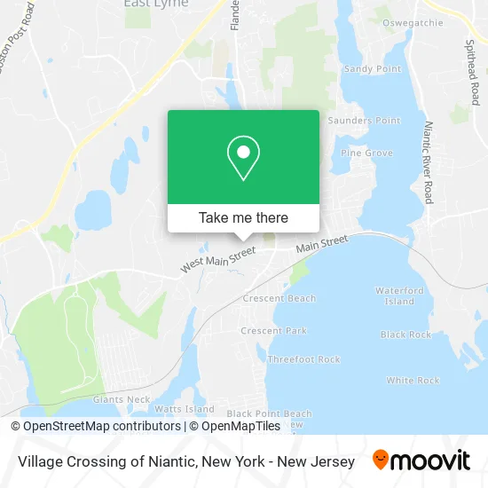 Village Crossing of Niantic map