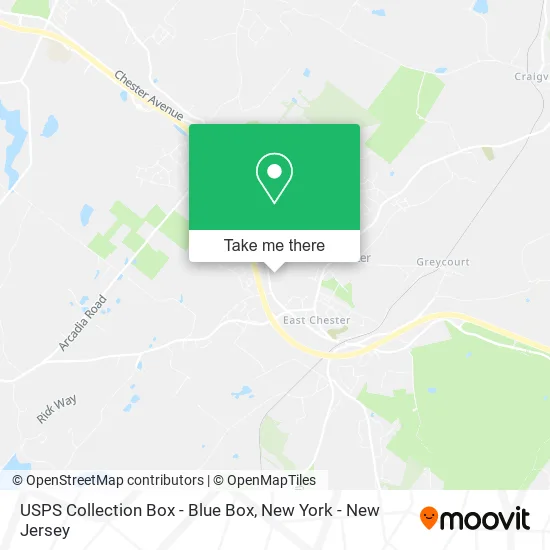 USPS Collection Box - Blue Box map