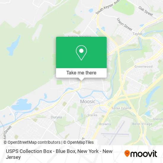 USPS Collection Box - Blue Box map