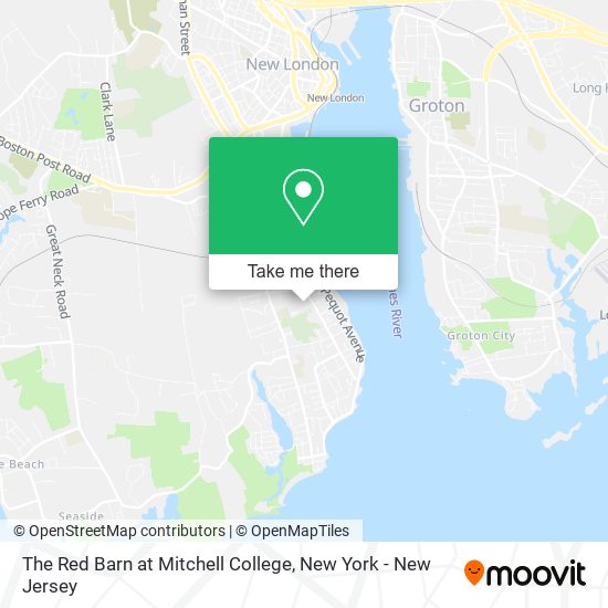 The Red Barn at Mitchell College map