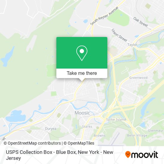 Mapa de USPS Collection Box - Blue Box