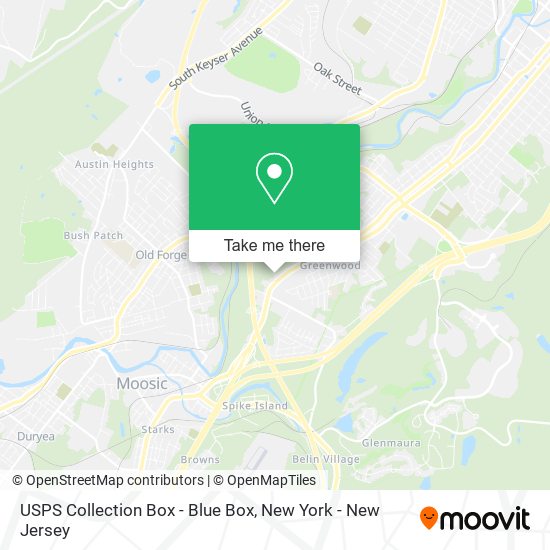 Mapa de USPS Collection Box - Blue Box