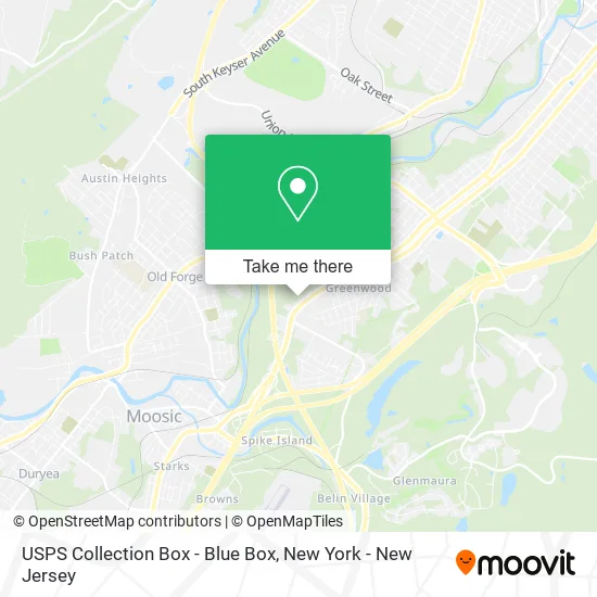 USPS Collection Box - Blue Box map